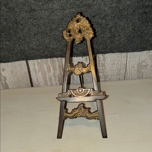 Source Unknown Ornate Gold and Bronze Easel